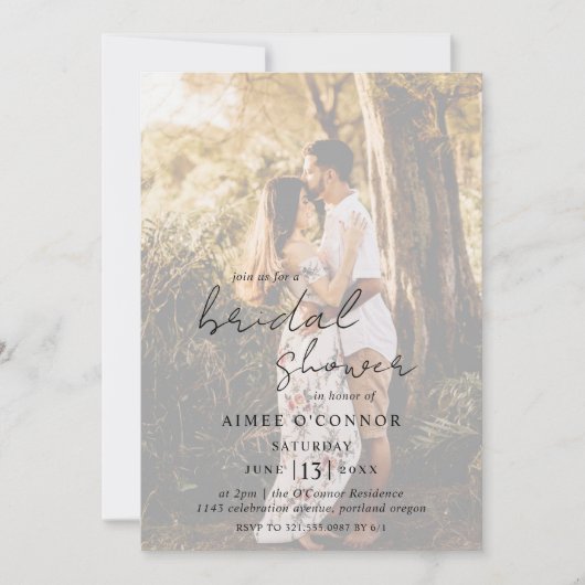 Rustieke Script Foto Modern Vrijgezellenfeest Kaart (Voorkant)