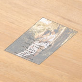 Rustieke Script Foto Moderne bruiloft Save the Dat Acryl Uitnodigingen (Laagn)