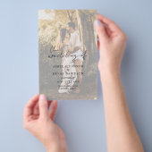 Rustieke Script Foto Moderne Budget Huwelijksprogr Flyer (Hand)