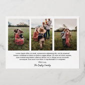 Rustieke Script Foto Moderne Kerstmis Folie Feestdagenkaart (Achterkant)