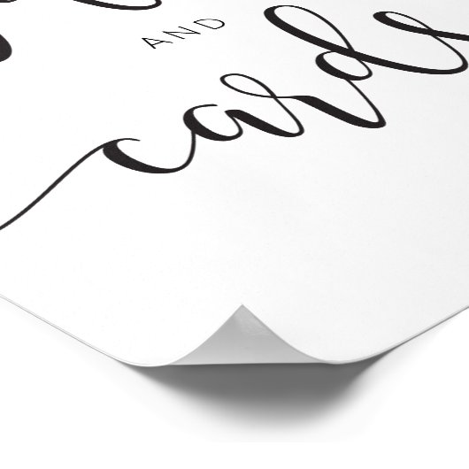 Rustieke Script Geschenken en Kaarten Bord Poster (Hoek)