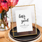 Rustieke Script Liefde is Zoet Trouw Favoriet Bord Poster