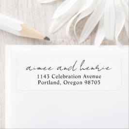 Rustieke Script Moderne Bruiloft Etiket