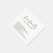 Rustieke Script Moderne Trouwdag Servet (Hoek)
