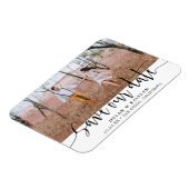 Rustieke Script Photo Magnet Save the Date Magneet (Linkerzijde)