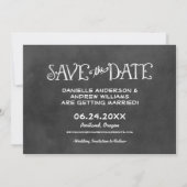 Rustieke Script Schrijfbord Trouw Zwart Save The Date (Achterkant)