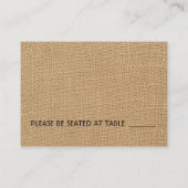 Rustieke Seashore Wedding Place kaarten Plaatskaartje (Achterkant)