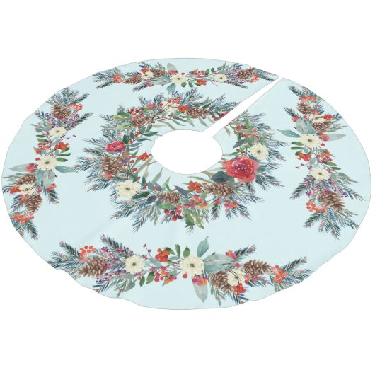 Rustieke seizoensgebonden waterverf bloemenmunt kerstboom rok (Gekanteld)