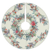 Rustieke seizoensgebonden waterverf floral kerst i kerstboom rok (Voorkant)