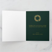 Rustieke Seizoensgebonden Winter Pine Krans Gevouw Kaart (Binnen)