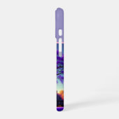 **"Rustieke Sereniteit: De Paarse Jacaranda's Omar iPhone 16 Hoesje (Linkerkant)