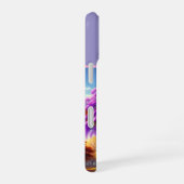 **"Rustieke Sereniteit: De Paarse Jacaranda's Omar iPhone 16 Hoesje (Rechterkant)