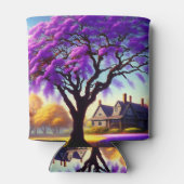 **"Rustieke sereniteit: de Paarse Jacaranda's omhe Blikjeskoeler (Achterkant)