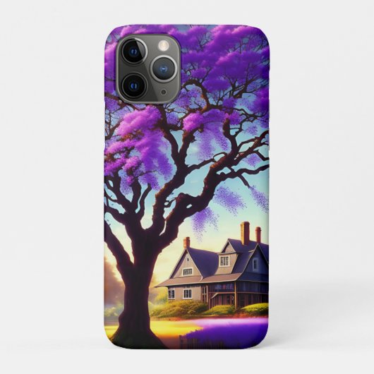 **"Rustieke sereniteit: de Paarse Jacaranda's omhe Case-Mate iPhone Case (Achterkant)