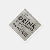 Rustieke servettijd om champagne te Drinken Servet (Hoek)