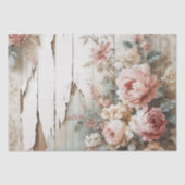 Rustieke Shabby Bloem Behang Decoupage Tissuepapier (Voorkant)