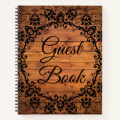 Rustieke Shabby Chic Bloemige Trouw Bruidsfeest  Notitieboek (Voorkant)