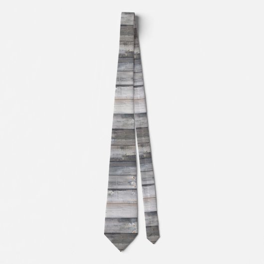 Rustieke Shiplap Houten Boards Gestreept Patroon Stropdas (Voorkant)
