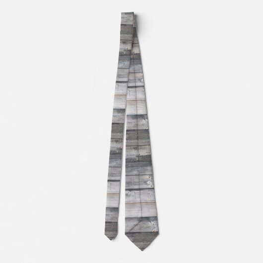 Rustieke Shiplap Houten Boards Gestreept Patroon Stropdas (Achterkant)