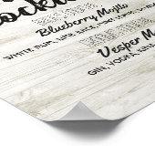 Rustieke Signature Cocktail Drankkaart Trouwdecora Poster (Hoek)