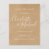 Rustieke Signature Wedding Save the Date Kaart (Voorkant)