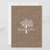 Rustieke Silhouette Paar Engagement Party Kaart (Achterkant)