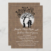 Rustieke Silhouette Paar Engagement Party Kaart (Voorkant / Achterkant)