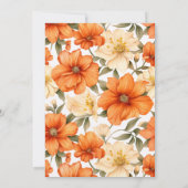  rustieke Sinaasappel Autumn Flowers Thanksgiving Kaart (Achterkant)