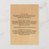 Rustieke Sinaasappel Bloemen Mason Jar Veiligheids Informatiekaartje (Achterkant)