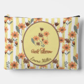 Rustieke Sinaasappel Bloesems Yellow Stripes Custo Etui (Voorkant)
