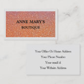 Rustieke Sinaasappel Glitter Boutique Hair Salon S Visitekaartje (Voorkant / Achterkant)