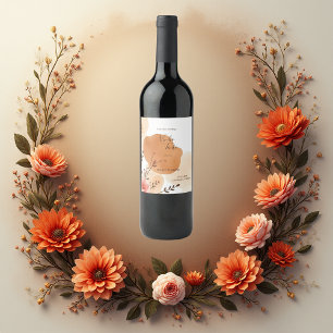Rustieke Sinaasappel Peach Botanicals Wijn Etiket
