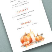 Rustieke Sinaasappel pompoenen kaars herfst bruilo Kaart