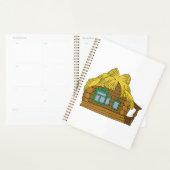 Rustieke Slavische blokhut Traditioneel Rieten Dak Planner (Display)