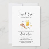 Rustieke Slice Pizza & Beers & Pacifier Baby showe Kaart (Voorkant)