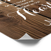 Rustieke slinger met lichtjes Tekst 'In liefdevoll Poster (Hoek)