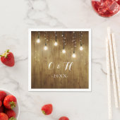 Rustieke slinger van lichtjes landelijke trouw ser servet (Insitu)