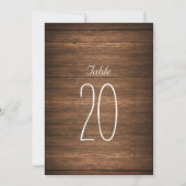 Rustieke slinger van lichtjes tafel nummers kaart (Achterkant)