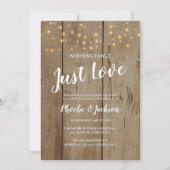 Rustieke slingerlichten bruiloft Elopement Feest Kaart (Voorkant)