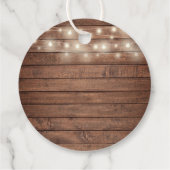 Rustieke Slingerlichten Groene Bruids-Shower Bedankjes Labels (Achterkant)