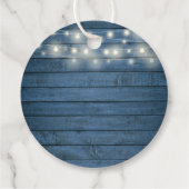 Rustieke Slingerlichten Groene Bruidsfeest Bedankjes Labels (Achterkant)