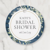 Rustieke Slingerlichten Groene Bruidsfeest Bedankjes Labels (Voorkant)