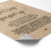 Rustieke slingerlichten Huwelijksherdenking Tafelb Poster (Hoek)