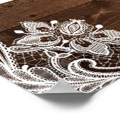 Rustieke slingerlichten kant bruidsfeest foto prop poster (Hoek)