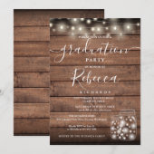 Rustieke slingerlichten Metselarenpotten Script Af Kaart (Voorkant / Achterkant)