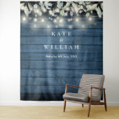 Rustieke slingerlichten Metselglazen Fotobackdrop Wandkleed (In situ)