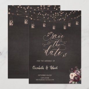 Rustieke Slingerlichten Rozen Save The Date