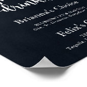 Rustieke slingerlichten Signature-drankenbord Poster (Hoek)