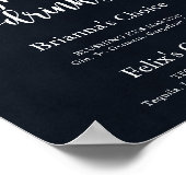 Rustieke slingerlichten Signature-drinks bord Poster (Hoek)