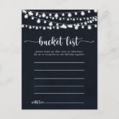 Rustieke slingerlichten Simpele Bucket List Kaarte Briefkaart (Voorkant)